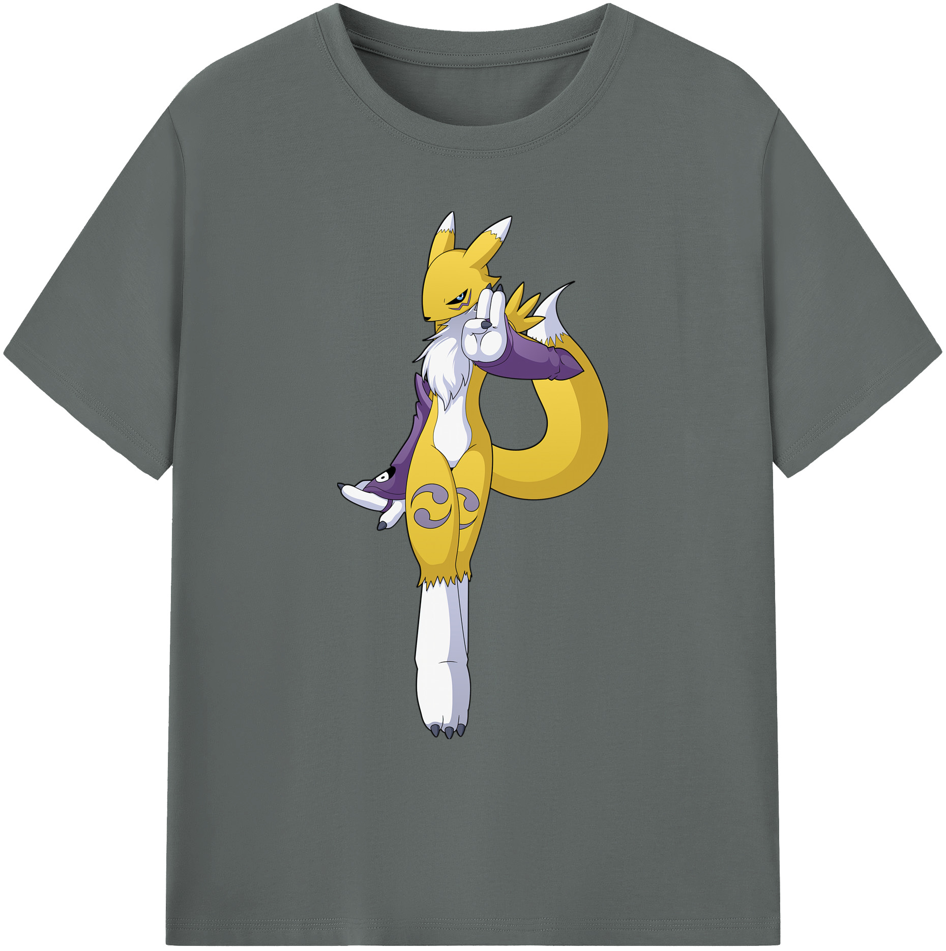 （画像用） Digimon デジタルモンスター/デジモン 綿100％ メンズ半袖Tシャツ｜肌触りやわらか＆通気性